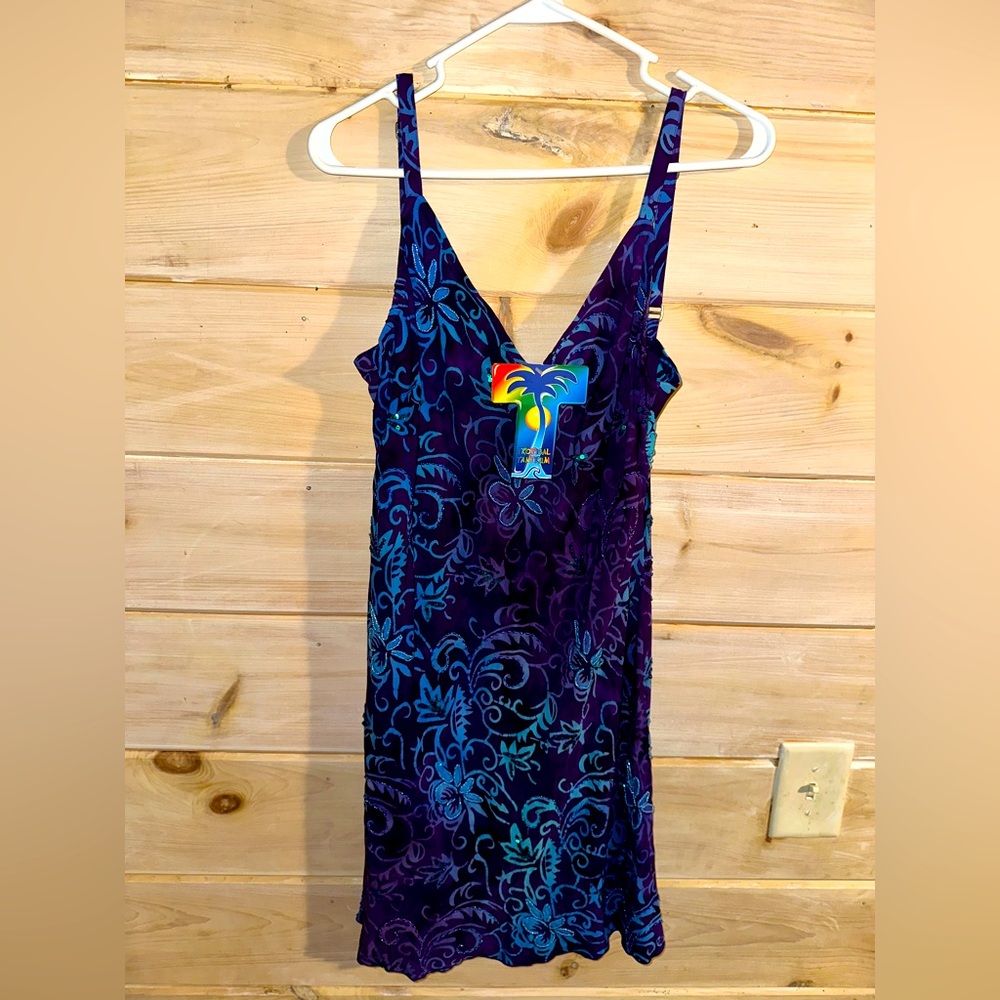 Tropical Tantrum  beaded Sundress